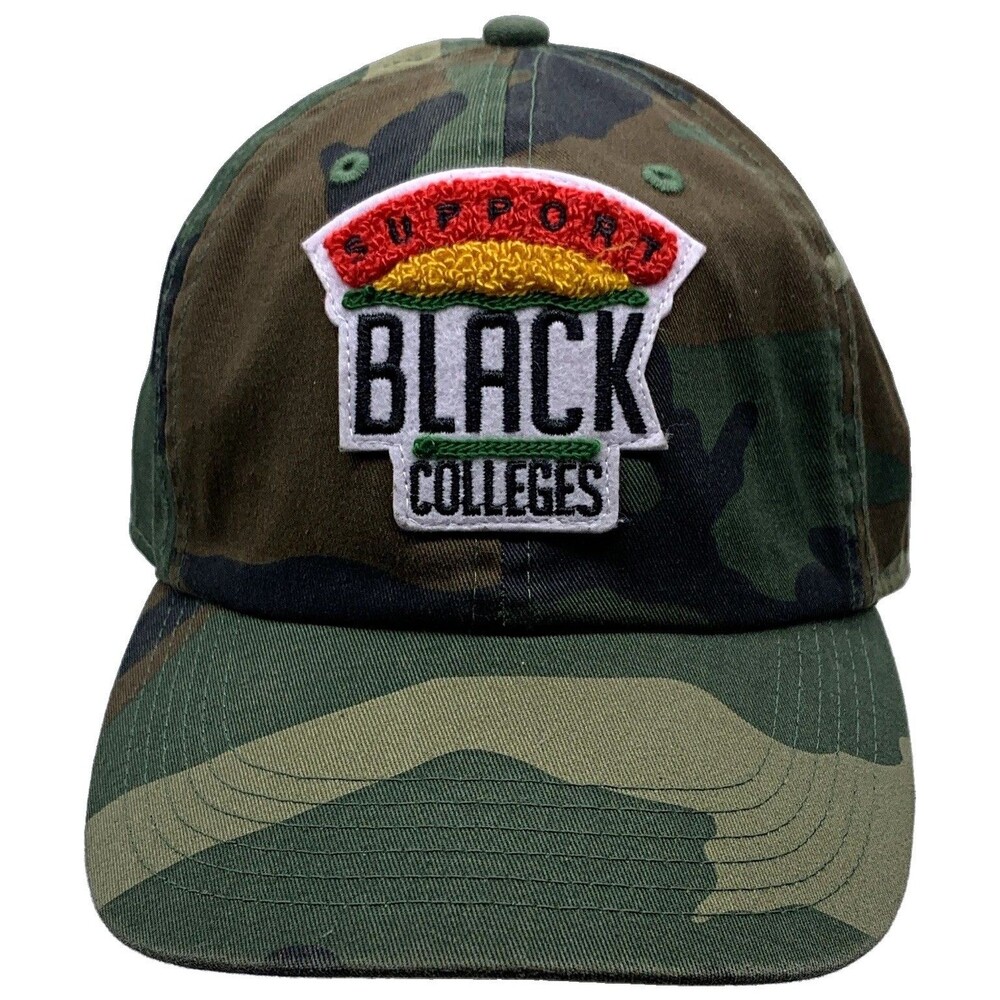 "Support Black Colleges" Patch Camo Baseball Cap Newhattan Adjustable One Size